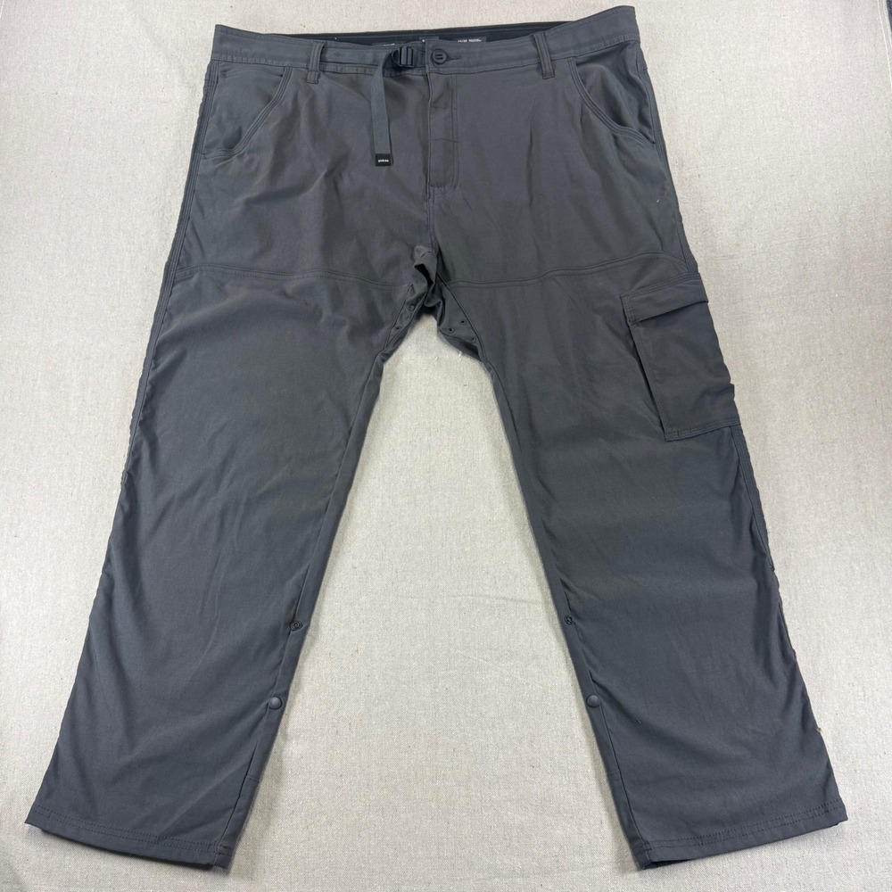 Prana Zion Slim Fit II Pants Mens 42x30 Charcoal Gray ReZion Hiking Cargo Trail